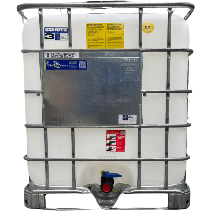 SCHÜTZ MX-EX  speciális 1000 literes mosott IBC tartály,UN