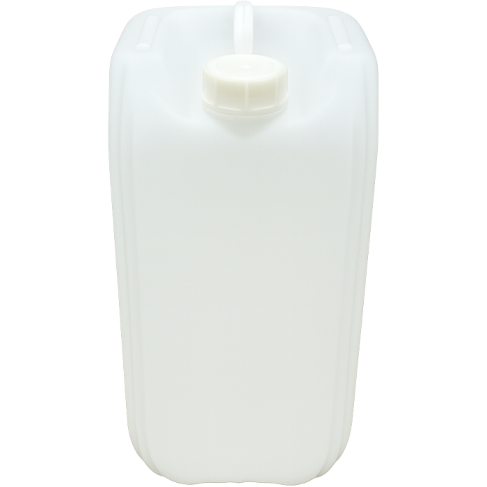 Műanyag kanna , 20 literes műanyag mosott natúr színű kanna, UN minősített, élelmiszeres