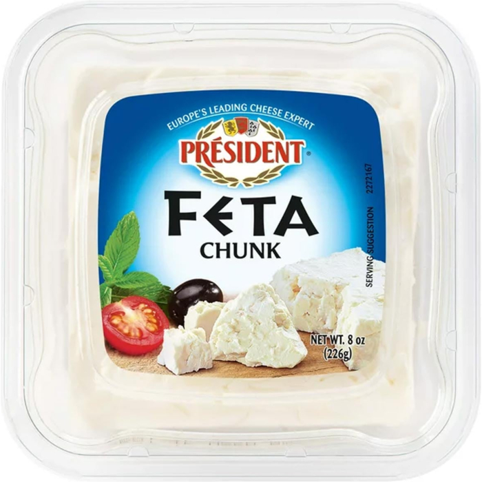 President All-Natural Feta Cheese Block, 8 oz