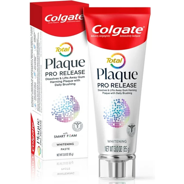 Colgate Total Plaque Pro Release Whitening Toothpaste, 3 Oz Tube