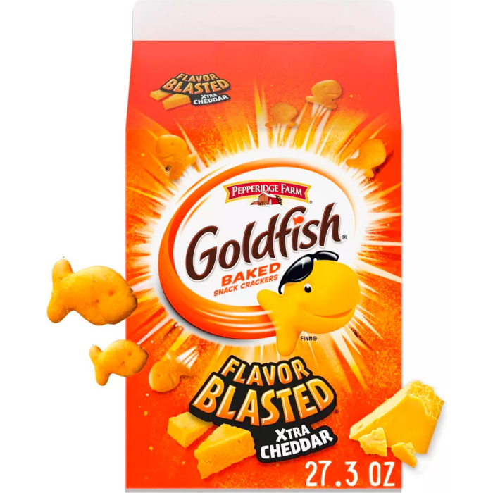Goldfish Flavor Blasted Extra Cheddar Snack Crackers