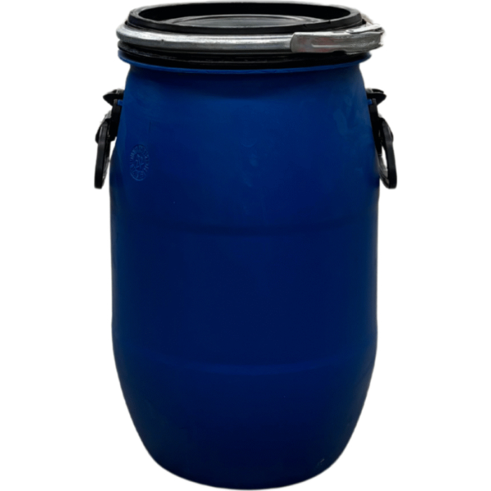 30 literes műanyag MAUSER vagy SCHÜTZ levehető tetejű hordó,bajonett záras, UN