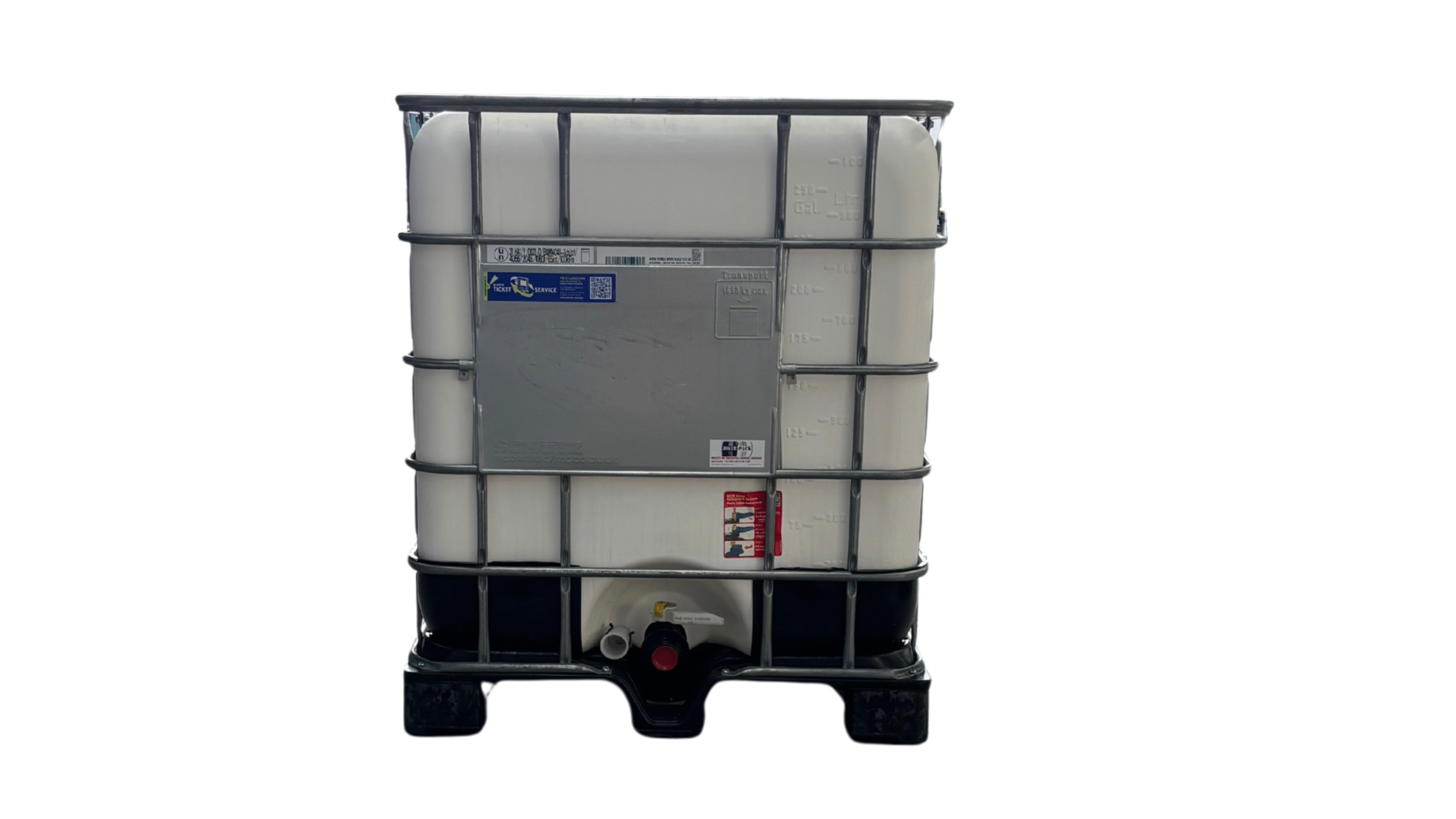 SCHÜTZ MX- 1000 Literes ,TEJFEHÉR BALLONOS! Műanyag raklapos mosott IBC tartály /Esővízre, használati vízre/ Hibátlan ,újszerű állapot! - Image 2