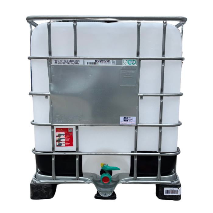 SCHÜTZ MX- 1000 Literes erősített , Műanyag raklapos mosott IBC tartály /Élelmiszeres/ Un, Hibátlan ,újszerű állapot!
