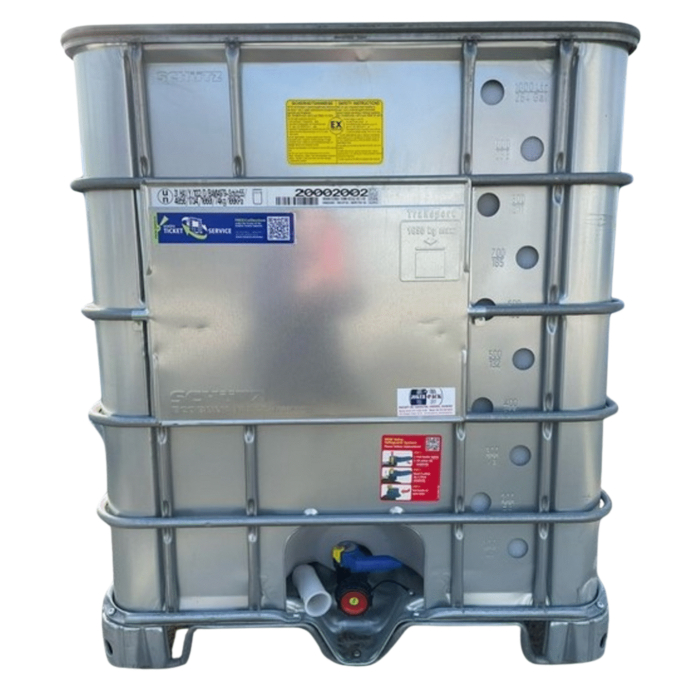 SCHÜTZ SX-EX speciális 1000 literes mosott , Fém palástos IBC tartály,UN